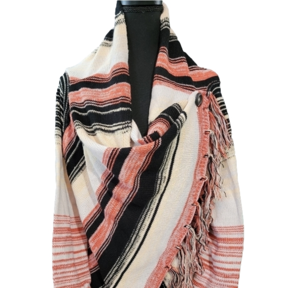 Wrap Boho Sweater Long Sleeve
